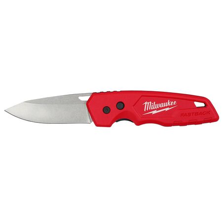 Milwaukee Fastback 7.75 in. Press and Flip Folding Pocket Knife Red 1 pc