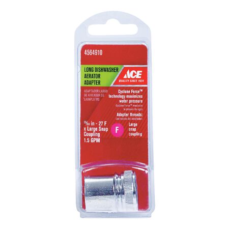 Ace Female Thread 55/64 in.-27F Chrome Aerator Adapter