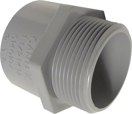 Cantex 1-1/4 in. D PVC Male Adapter For PVC 1 pk