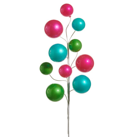 HJ Ornament Spray 26 in. Multicolor Ball Bright