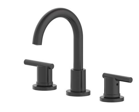 OakBrook Alexis Matte Black Modern Widespread Bathroom Sink Faucet 8 In.