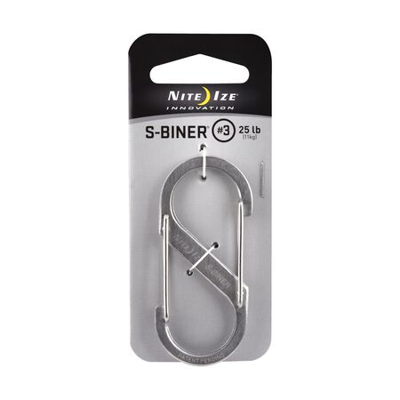 Nite Ize S-Biner 1.8 in. D Stainless Steel Silver Carabiner Key Holder