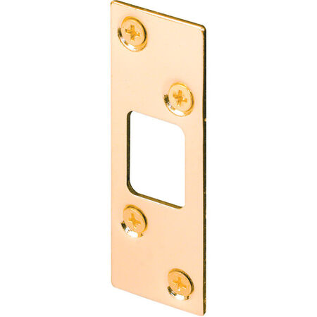 Prime-Line 3.6 in. H X 1.3 in. L Brass-Plated Brass Steel Security Strike