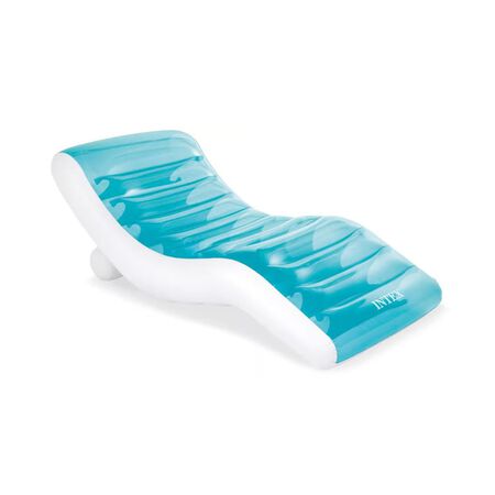 Intex Rockin Blue/White Vinyl Inflatable Lounge Pool Float