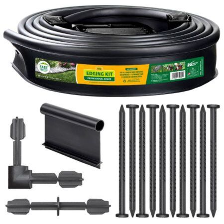 Master Mark Professional Landscape Edging with YardPack Black 5 in. x 20 ft.