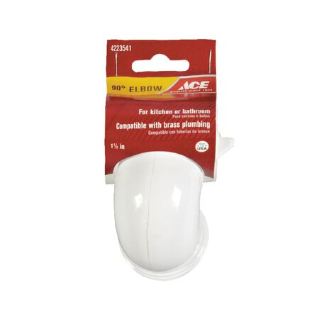 Ace 1-1/2 in. Slip mount X 1-1/2 in. D Slip Plastic 90 Degree Elbow 1 pk