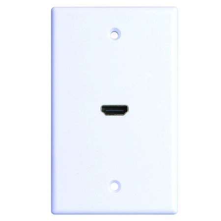 Monster Cable Just Hook It Up 1 gang White Plastic Cable/Telco Wall Plate 1 pk