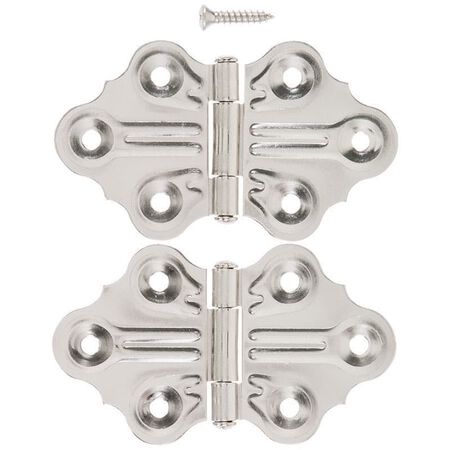 Ace 1.4 in. W X 1-1/4 in. L Nickel Steel Cabinet Hinge 2 pk