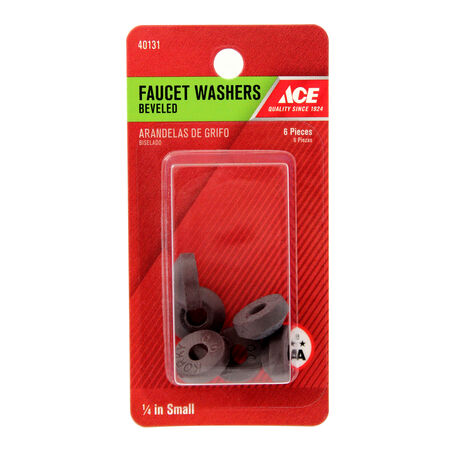 Ace .1 in. D Rubber Beveled Faucet Washer 6 pk