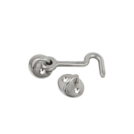National Hardware Privacy 4 in. L Hook and Eye Closure Stainless Steel