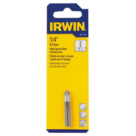 Irwin 1/4 in. D High Speed Steel Countersink 1 pc