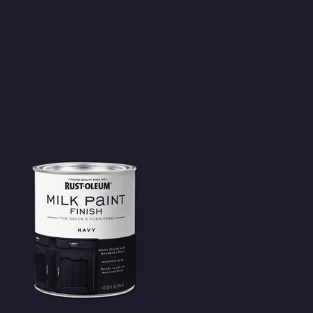 Rust-Oleum Matte Navy Water-Based Acrylic Milk Paint 1 qt