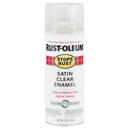Rust-Oleum Stops Rust Satin Clear Spray Paint 12 oz