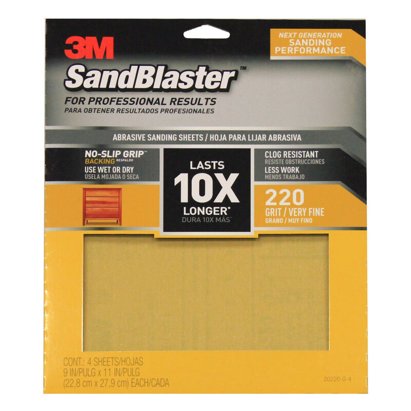 3m Sandblaster 11 In L X 9 In W 2 Grit Ceramic Sandpaper 4 Pk Stine Home Yard The Family You Can Build Around