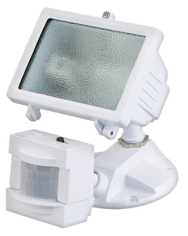 heath zenith motion sensing hardwired halogen white security light