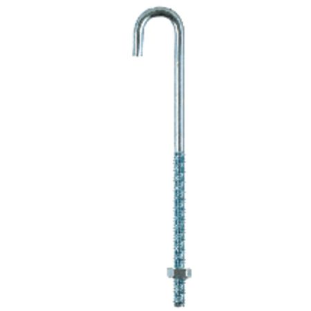 Hampton Small Zinc-Plated Silver Zinc 1 in. L J-Bolt 115 lb 1 pk