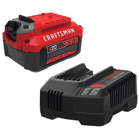 CRAFTSMAN V20 CMCB205-CK 5 Ah Lithium-Ion Battery and Charger Starter Kit
