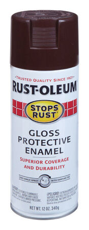 Rust-Oleum Stops Rust Gloss Kona Brown Spray Paint 12 oz.