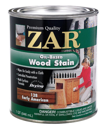 ZAR Semi-Transparent Oil-Based Wood Stain Early American Tintable 1 qt.