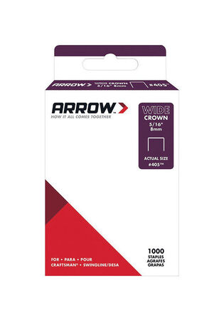 Arrow T50 5/16 in. W X 5/16 in. L 24 Ga. Wide Crown Light Duty Staples 1000 pk