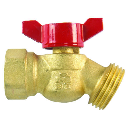 Homewerks 1/2 in. MIP X 3/4 in. MHT Brass No-Kink Hose Bibb