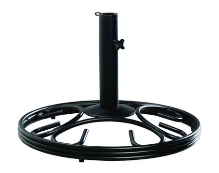 Living Accents Black Cast Iron Umbrella Base 19-1/2 in. W x 13 in. H