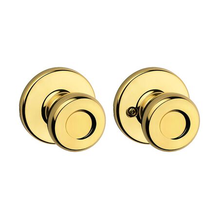 Kwikset Tylo Polished Brass Passage Door Knob Right or Left Handed