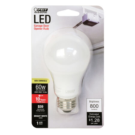 Feit Electric A19 E26 (Medium) LED Bulb Bright White 60 Watt Equivalence 1 pk