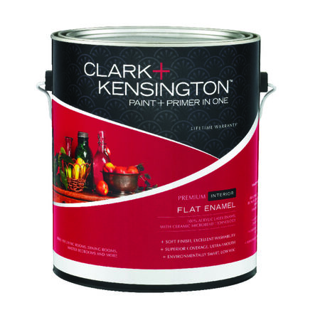 Ace Clark+Kensington Flat Enamel Designer White Acrylic Latex Paint and Primer Indoor 1 gal.