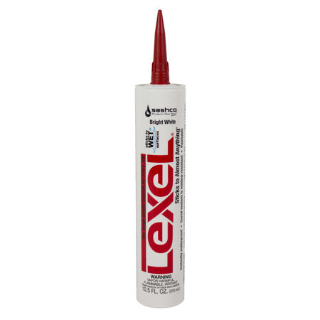 Sashco Lexel White Synthetic Rubber All Purpose Caulk 10.5 oz