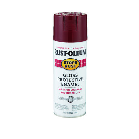Rust-Oleum Stops Rust Gloss Burgundy Spray Paint 12 oz