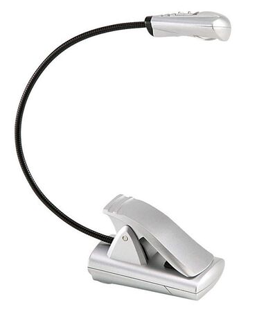 Fulcrum 12 in. H Adjustable Silver Mini Clip-On Lamp