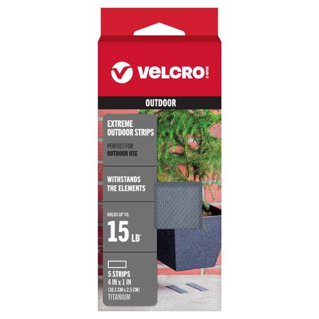 VELCRO Brand Extreme Outdoor Medium Nylon Hook and Loop Fastener 4 in. L 5 pk