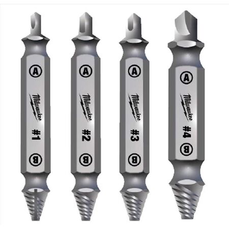 Milwaukee Steel Screw Extractor Set 4 pc