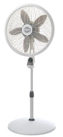 Lasko Pedestal Fan 53-1/2 in. H x 20-1/2 in. L x 20-1/2 in. W 3 speed Oscillating AC 5 blade Whit