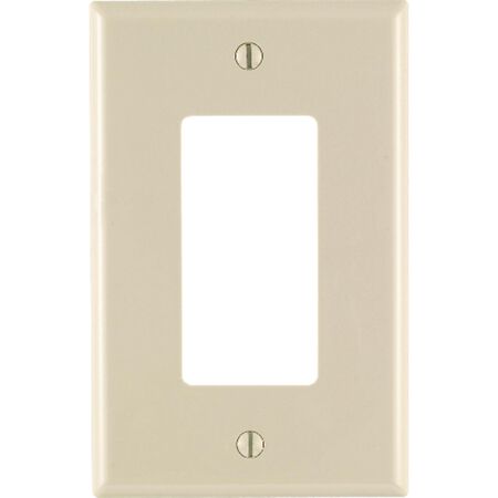 Leviton Light Almond 1 gang Nylon Decorator Wall Plate 1 pk