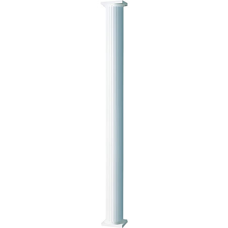 Column Round White Almond 8 in. x 8 in. W/C&B
