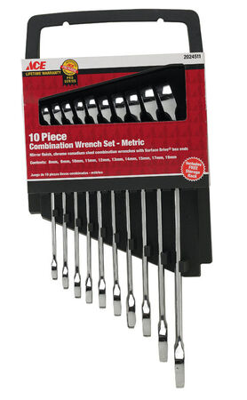 Ace Multiple S Metric Wrench Set 5.53 in. L 10 pc