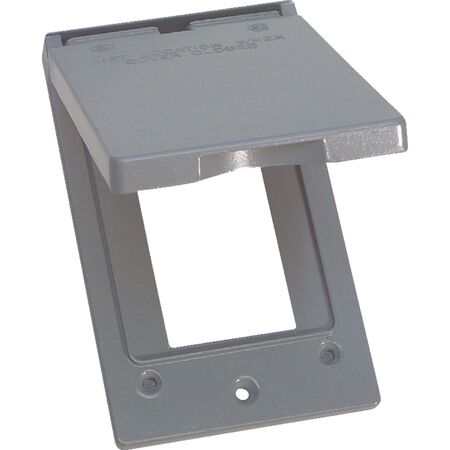 Sigma Engineered Solutions Rectangle Metal 1 gang 4.57 in. H X 2.83 in. W Vertical GFCI Cover