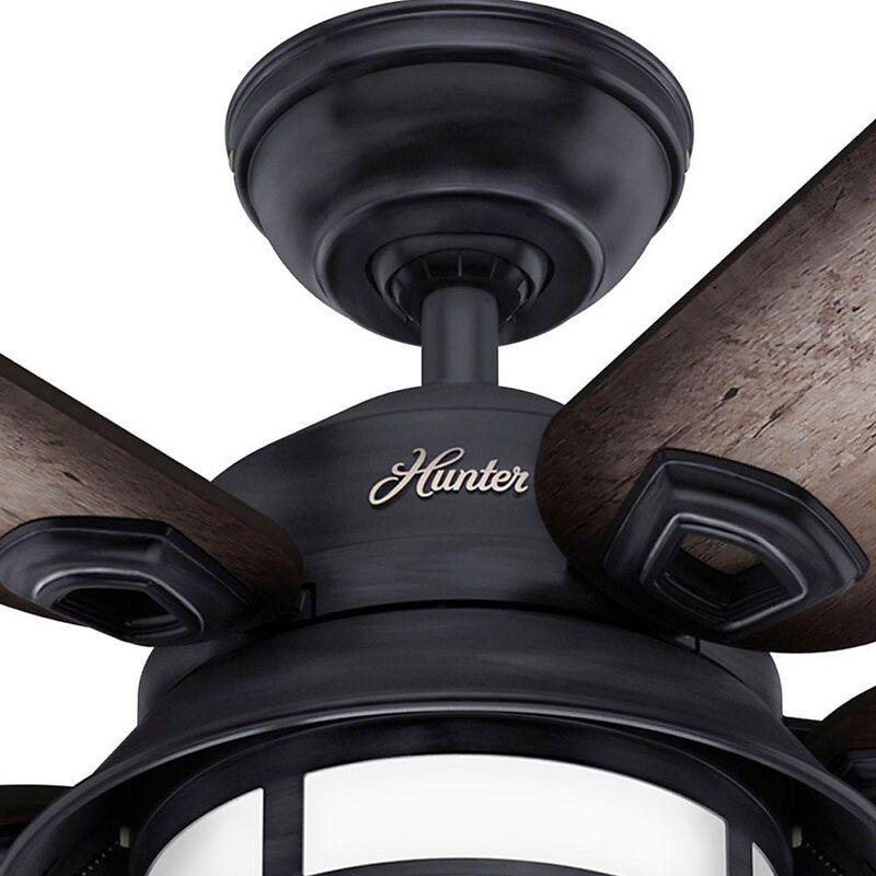 Hunter Key Biscayne 54 in. Indoor/Outdoor Weathered Zinc Gray Ceiling