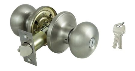 ProSource TFX200V-PS Entry Knob, Stainless Steel, KW1, KA3 Keyway, 3 Grade, Pack of 3