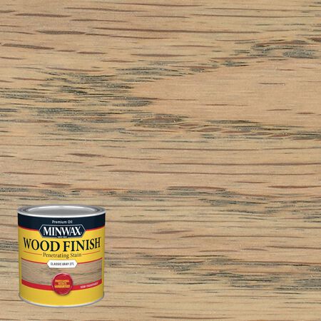 Minwax Wood Finish Semi-Transparent Classic Gray Oil-Based Penetrating Wood Stain 1/2 pt