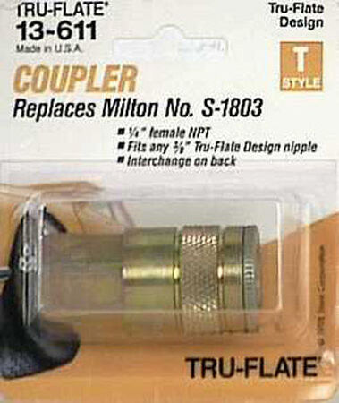 Tru-Flate Brass Quick Change Coupler 1/4 in. FNPT Female T
