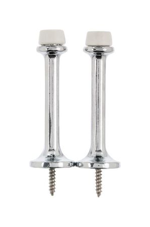 Ace 3 in. W Metal Chrome Yellow Rigid Door Stop Mounts to door and wall 1/8 in.