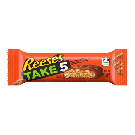 Reese's Take 5 Pretzels, Caramel, Peanuts, Peanut Butter and Chocolate Candy Bar 1.5 oz