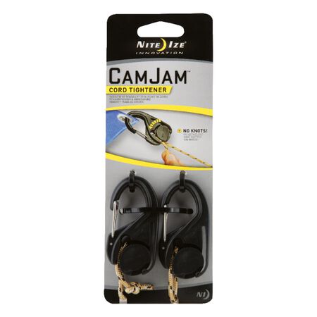 Nite Ize CamJam 5/32 in. D X 2 in. L Black Twisted Plastic Tie-Down Rope