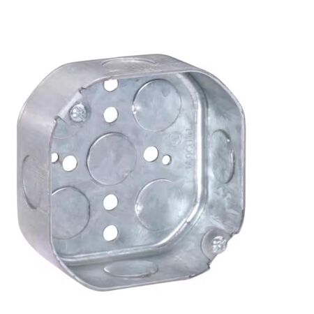 Southwire Old Work 14 cu in Octagon Galvanized Steel Box Mount Silver
