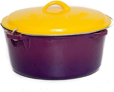Cajun Classic 9 Qt Purple & Gold Enameled Cast Iron Dutch Oven