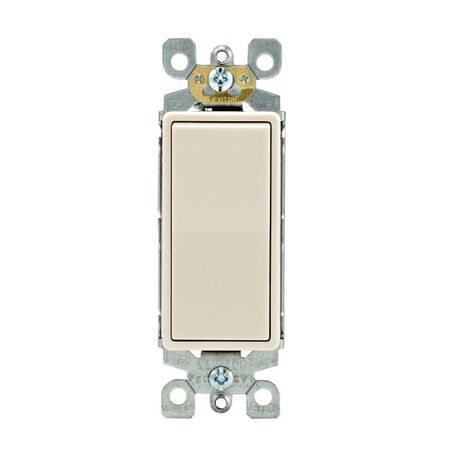 Leviton Decora 15 amps Single Pole Rocker AC Quiet Switch Light Almond 10 pk