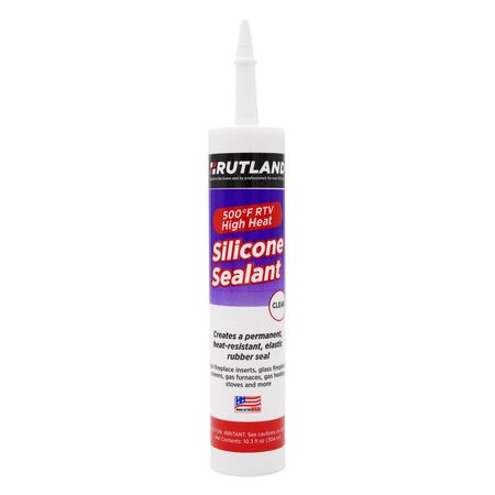 Rutland Sealant High Heat Silicone Clear 10.3oz Meecos Red Devil
